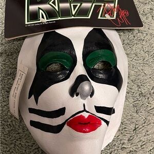 Kiss Mask with Subtle Red and Black Accents